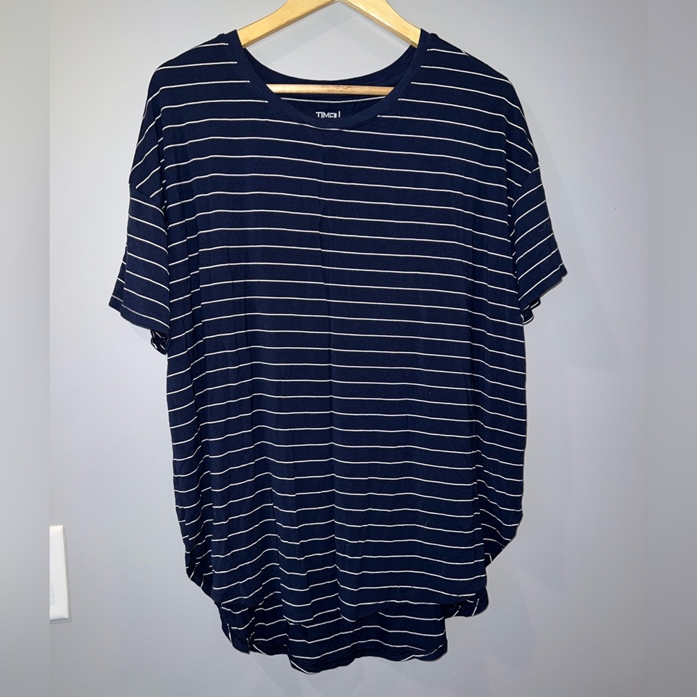 Time and Tru Striped Tunic Tee
